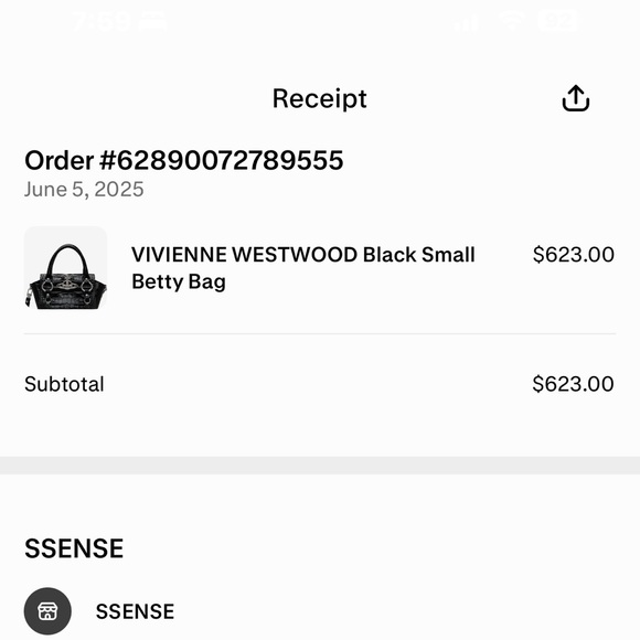 Vivienne Westwood Black Croc-Embossed small bag - Picture 9 of 9